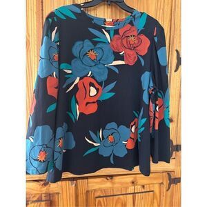 Chico’s Embellished Floral Knit Top
